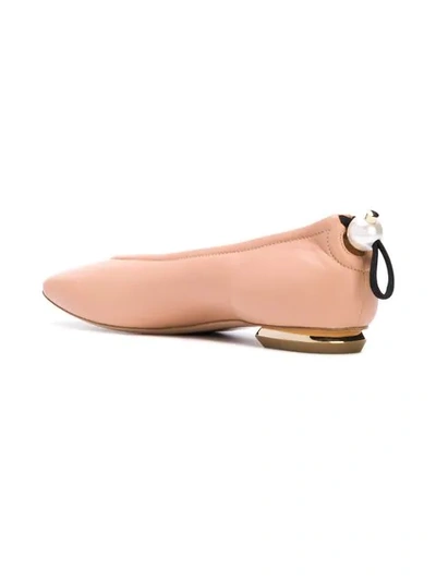 Shop Nicholas Kirkwood Delfi Ballerinas In Neutrals