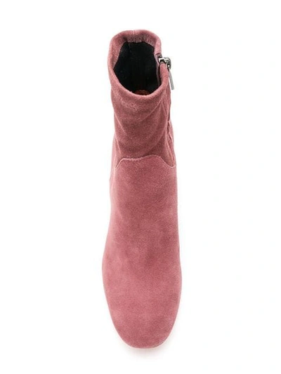 Shop Santoni Side Zip Ankle Boots In Pink