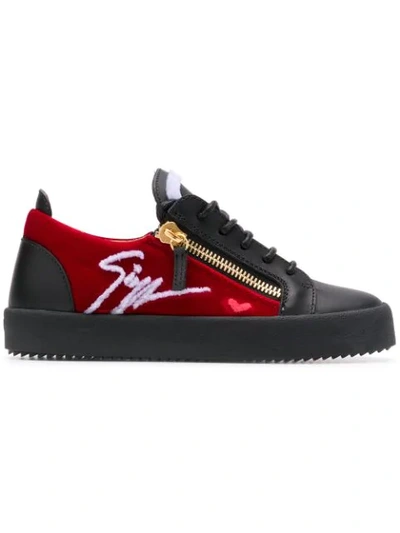 Shop Giuseppe Zanotti Design May London Sneakers - Red