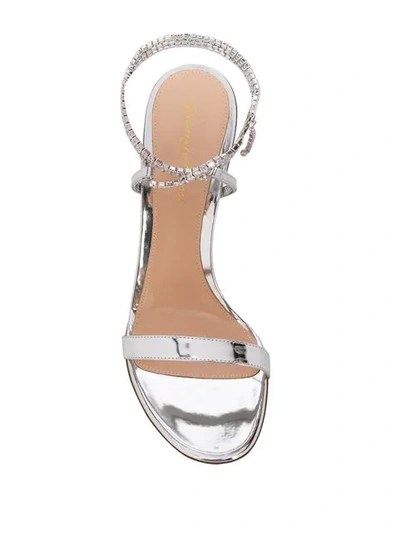 Shop Gianvito Rossi Serena 105 Sandals In Silver