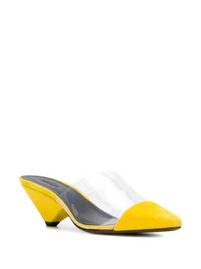 Shop Neous Clear Panel Pumps In Yellow