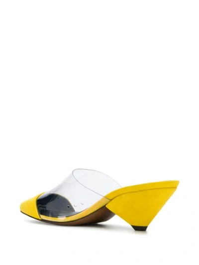 Shop Neous Clear Panel Pumps In Yellow