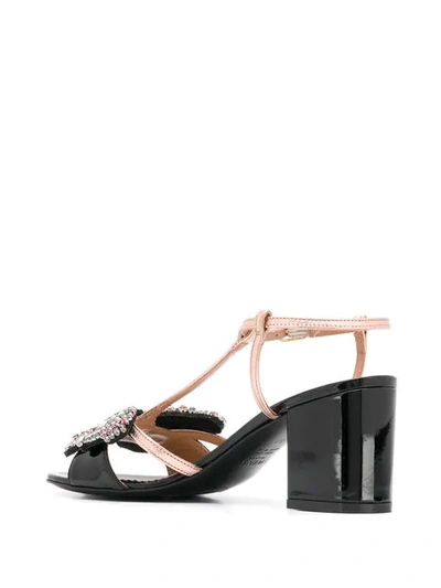Shop Twinset Chunky Heel Sandals In Black