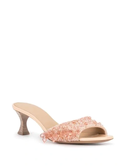 Shop Tabitha Simmons Beaded Mules In Pink