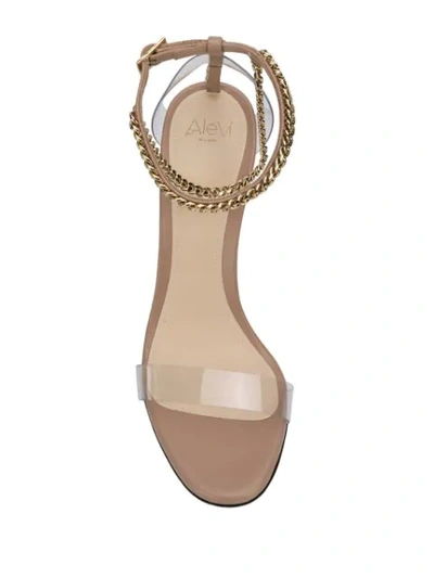 Shop Alevì Valentina Sandals In Neutrals