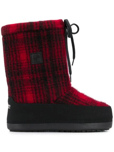 Shop Woolrich Checked Eskimo Boots - Black