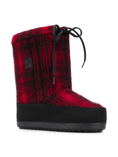 Shop Woolrich Checked Eskimo Boots - Black