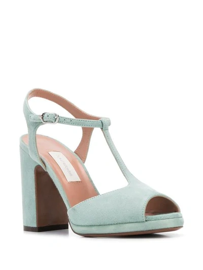 Shop L'autre Chose T-strap Heeled Sandals In Green