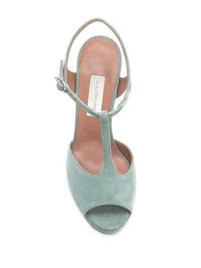 Shop L'autre Chose T-strap Heeled Sandals In Green