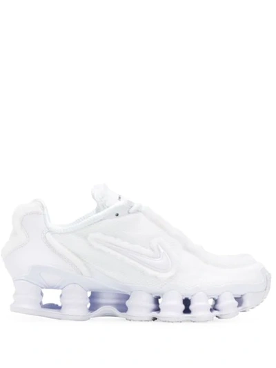 Shop Nike Comme Des Garçons X  Shox Sneakers - White