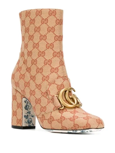 Shop Gucci Gg Supreme Boots In Beige
