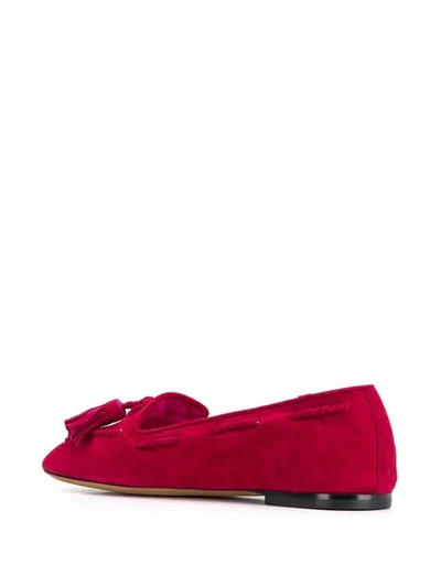 Shop Etro Tassel Embellished Loafers In Red