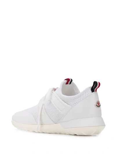 Shop Moncler White Mesh Sneakers