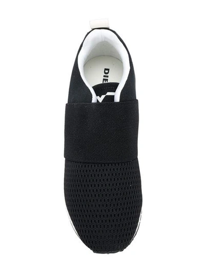 Shop Diesel Slip-on Low Top Sneakers In Black