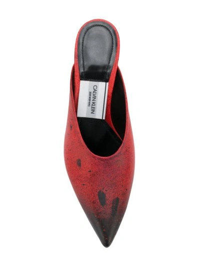 Shop Calvin Klein 205w39nyc Pointed Toe Mules In Red
