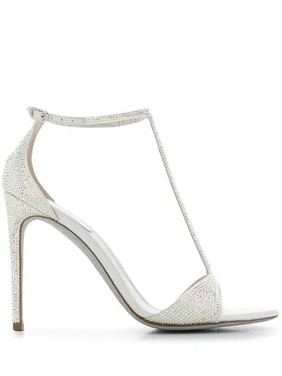 Shop René Caovilla Larina Sandals In White