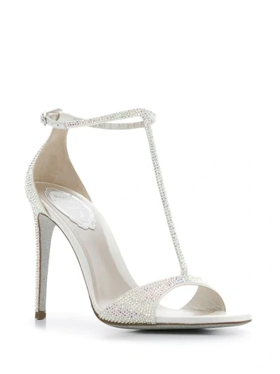 Shop René Caovilla Larina Sandals In White