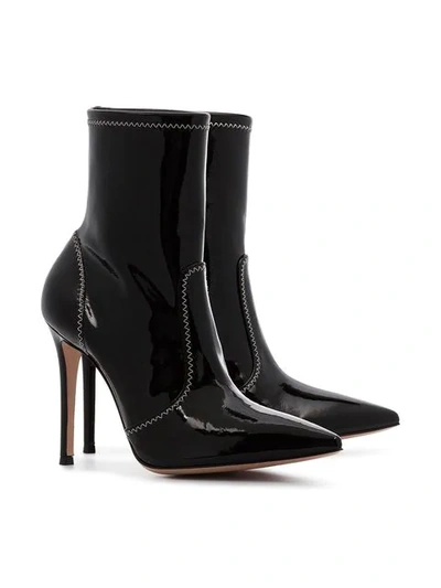 Shop Gianvito Rossi Black Craze 105 Patent Leather Boots