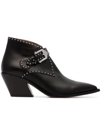 Shop Givenchy Elegant 60mm Studded Ankle Boots In Black