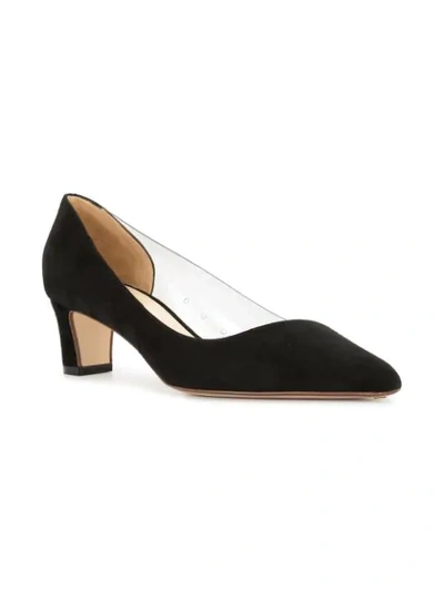 FRANCESCO RUSSO LOW SUEDE PUMPS - 黑色