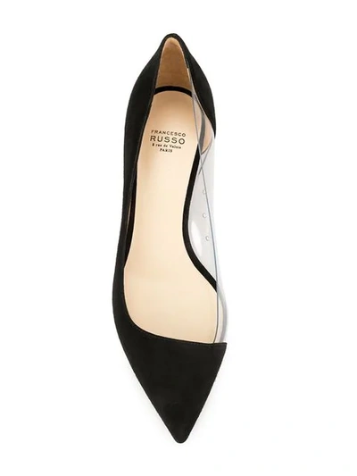 FRANCESCO RUSSO LOW SUEDE PUMPS - 黑色