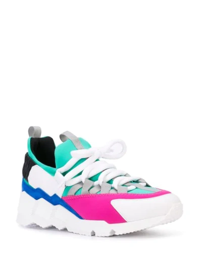 Shop Pierre Hardy Colour-block Sneakers In White