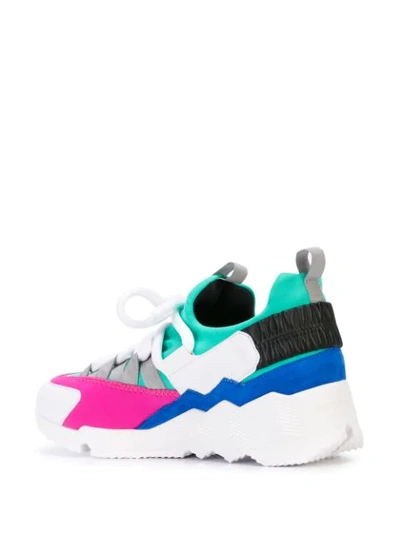Shop Pierre Hardy Colour-block Sneakers In White