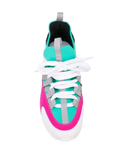 Shop Pierre Hardy Colour-block Sneakers In White