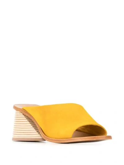 Shop Mercedes Castillo Izar Mules In Yellow ,brown