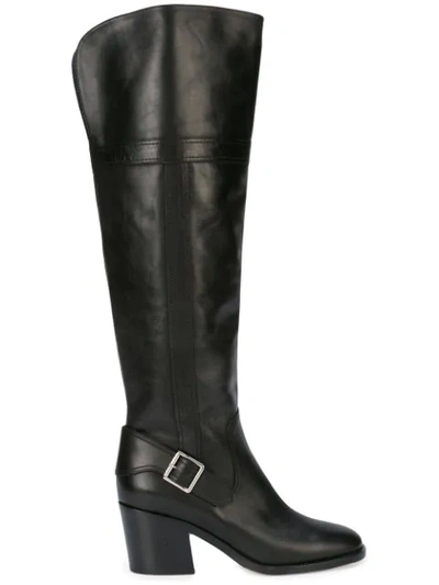 Shop Derek Lam Arizona Over The Knee Buckle Boot - Black