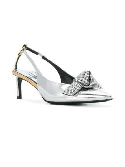 Shop Tom Ford Knot-detail Pumps In Metallic