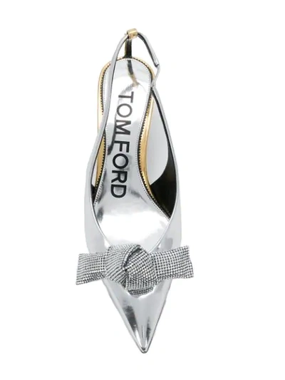 Shop Tom Ford Knot-detail Pumps In Metallic