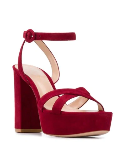Shop Gianvito Rossi Poppy Sandals In Red