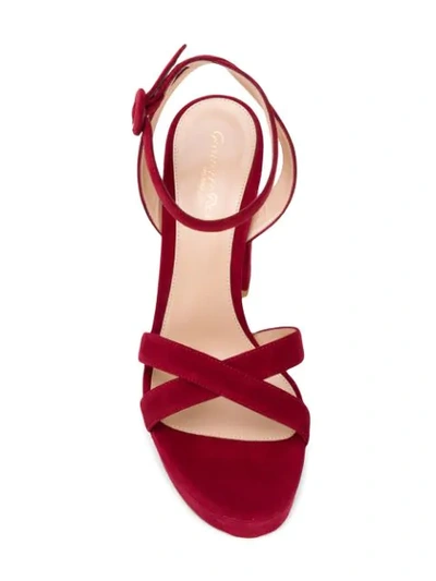 Shop Gianvito Rossi Poppy Sandals In Red
