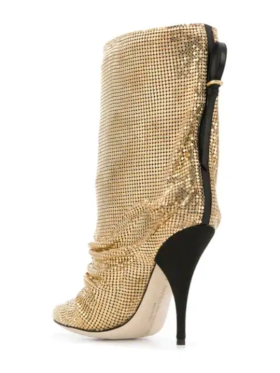 Shop Marco De Vincenzo Metal Embellished Boots In Metallic