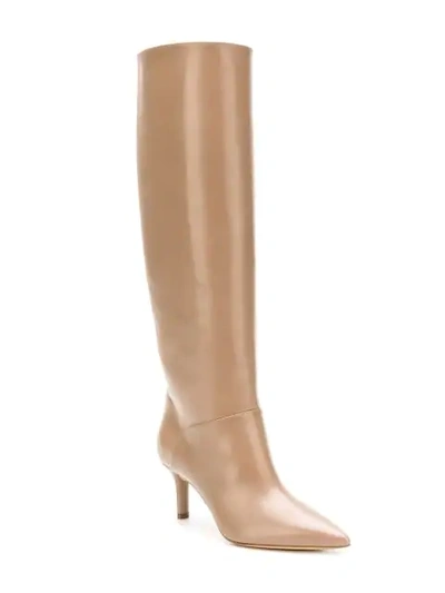 Shop Casadei Knee Length Boots - Neutrals