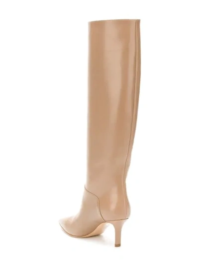 Shop Casadei Knee Length Boots - Neutrals