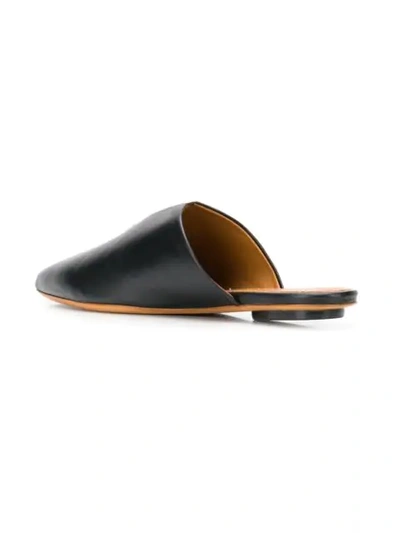 Shop Forte Forte Pointed Toe Mules In Nero