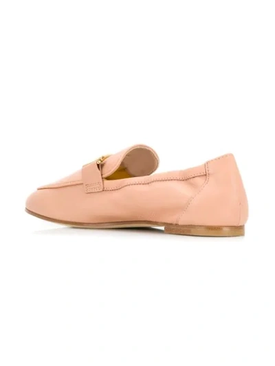 Shop Tod's Double T Loafers In M018 Pink