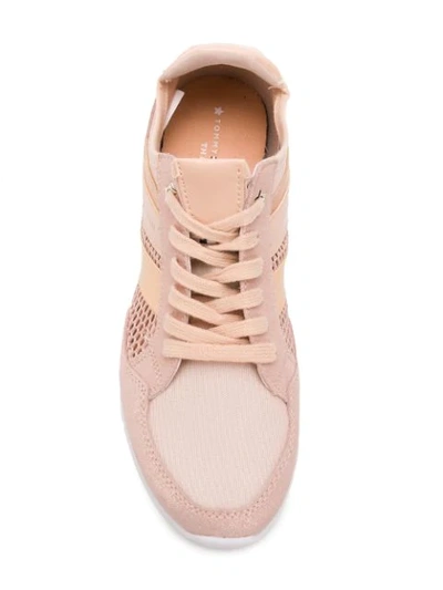 Shop Tommy Hilfiger Panelled Lace-up Sneakers In Pink