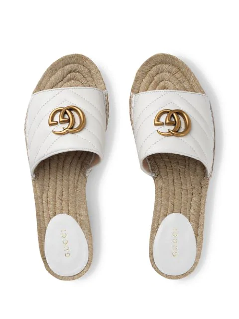 pilar gg matelassé espadrille slide sandal