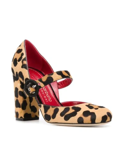 Shop Antonio Barbato Leopard Print Mary Jane Pumps - Neutrals