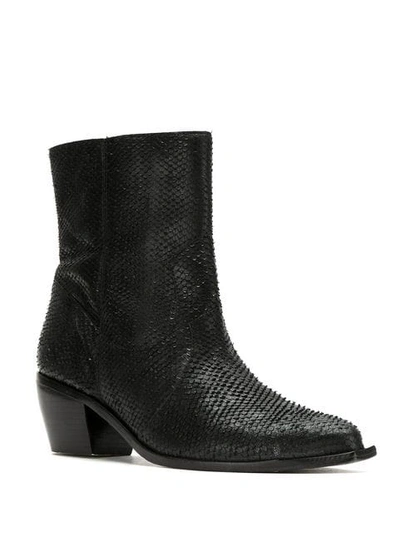 Shop Mara Mac Leather Ankle Boots In Black