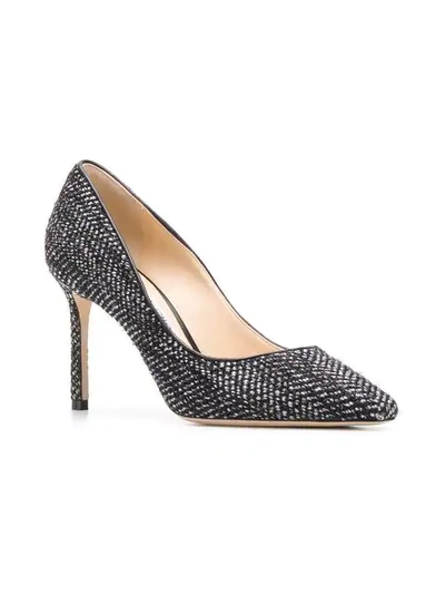 Shop Jimmy Choo Romy Knit 85 Pumps In Black