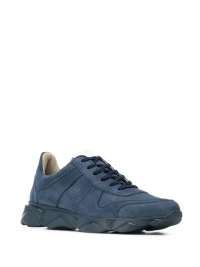 Shop Lloyd Perforated Lace-up Sneakers In Blue
