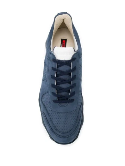 Shop Lloyd Perforated Lace-up Sneakers In Blue