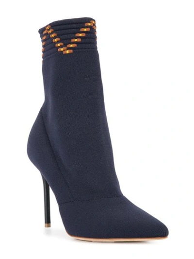 Shop Malone Souliers Sock Ankle Boots - Blue