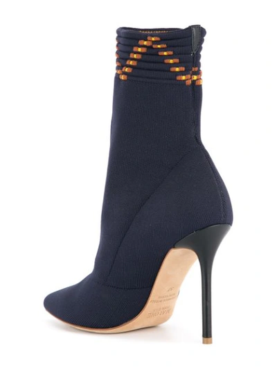 Shop Malone Souliers Sock Ankle Boots - Blue