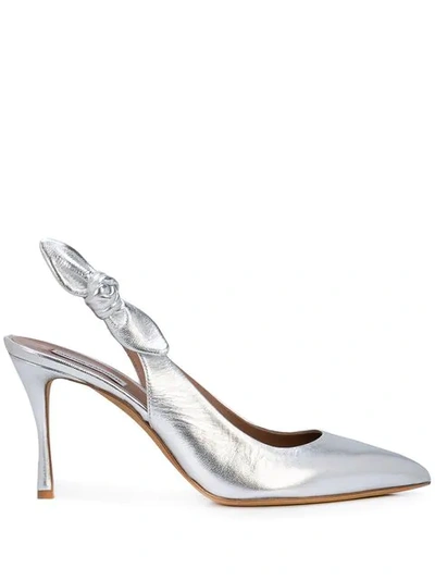 Shop Tabitha Simmons Millie Pumps In Silver