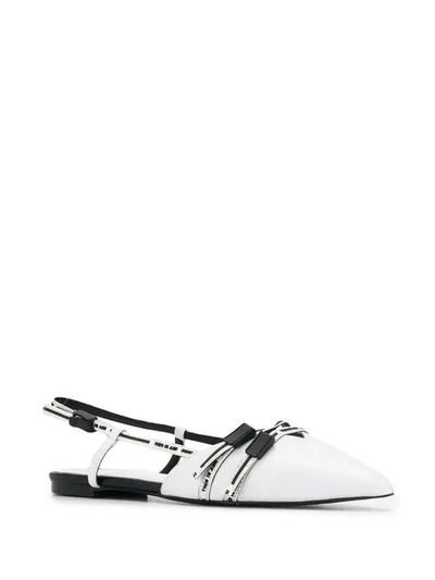 Shop Ash Pointed Toe Flat Mules - White
